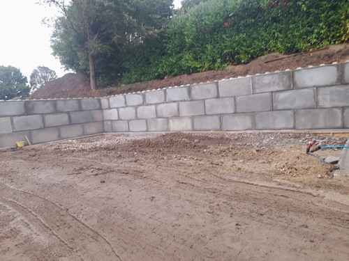 Interlocking concrete blocks - concrete,