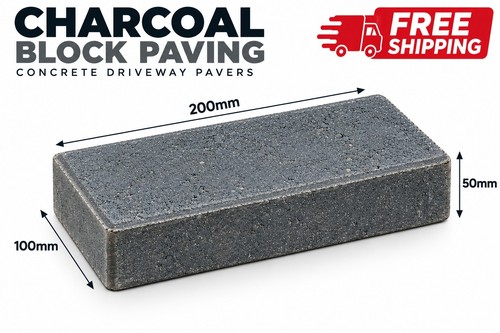 Charcoal block paving - block,