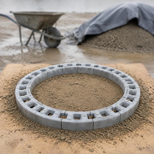 Concrete well wall mold - concrete,
