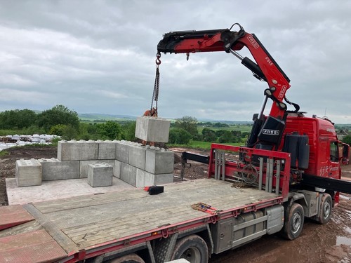 Interlocking concrete blocks